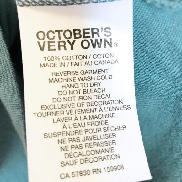 OVO Drake Teal Multicolor Logo Long Sleeve Shirt - Picture 5 of 5